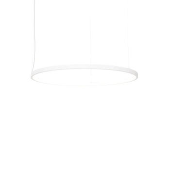 Minimalistyczna lampa wisząca VISUAL biała P0655 1xLED 22W 3000K IP44 pierścieniowa