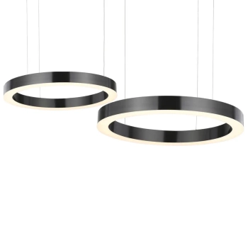 Wisząca lampa salonowa CIRCLE ST-8848-40+100 black LED 72W 3000K czarny