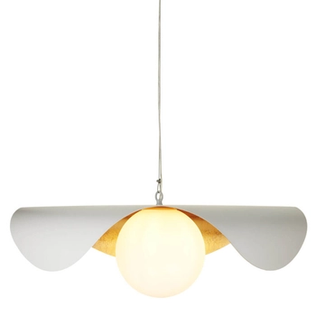 Metalowa lampa wisząca nad stół ENZO ST-F22020601-D60 white biały złoty