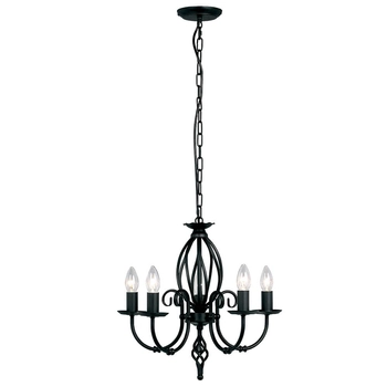Żyrandol nad stół Artisan ART5-BLACK Elstead na łańcuhu metalowy czarny
