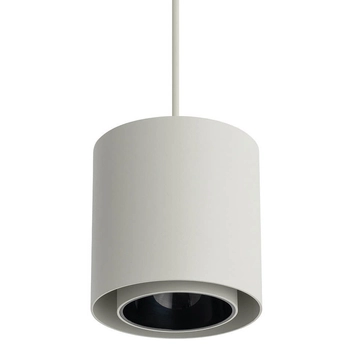 Zwieszana lampa salonowa tuba POINT 11513 jedwabisty szary