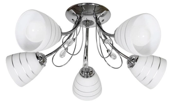 Sufitowa lampa glamour Simpli 35-63854 crystals biała chrom