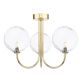 Szklana sufitowa lampa Jared JAR0335-22 do jadalni złota przezroczysta