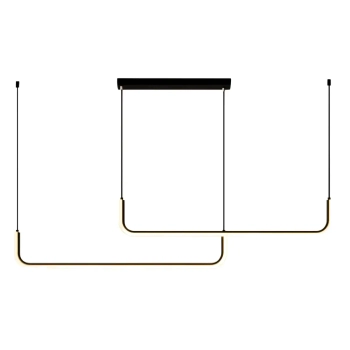 Nowoczesny żyrandol Nikon LWNN LED 36W 3000K nad stół czarny