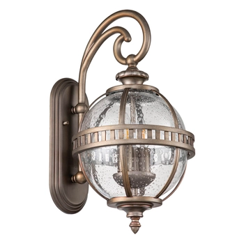 Ogrodowa lampa ścienna Halleron KL-HALLERON-2S-BU Kichler przezroczysty brąz