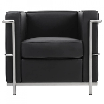 Wygodny Fotel Soft KH1501100200 King Home włoska skóra chrom czarny