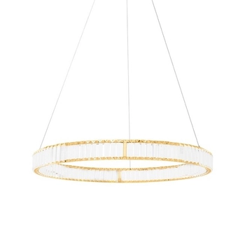 Glamour lampa wisząca Liberty LED 24W 3000K złoty ring