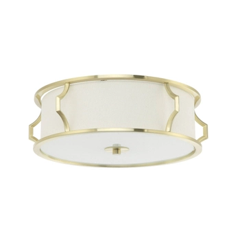 Sufitowa LAMPA plafon Pirelo PL Old Gold Orlicki Design metalowa OPRAWA okrągła plafoniera klasyczna biała złota