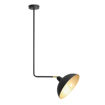 Czarna lampa wisząca Espace 1036G1 Aldex z regulacją do salonu czarna