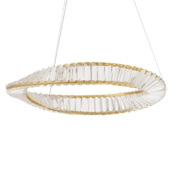 Kryształowa lampa wisząca BAUTA LE42912 crystal LED 36W 3500K złota