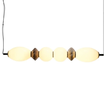 Ceramiczna lampa wisząca Balos PND-94921-4A-BK LED 23W 3000K brązowa biała