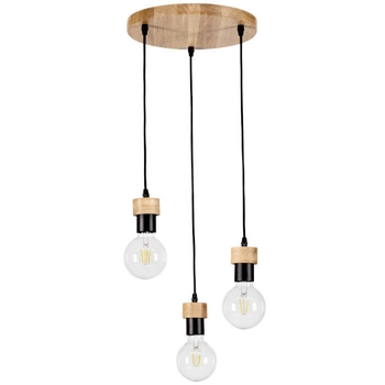 LAMPA wisząca CLARTE 3274374R Britop loftowa OPRAWA zwis kaskada drewno czarna