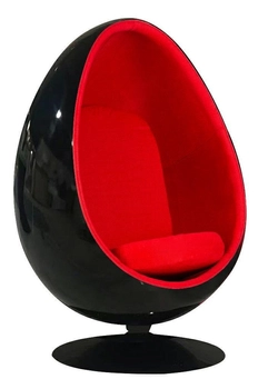 Fotel wypoczynkowy OVALIA BLACK JH-069.BLACK.RED czarny