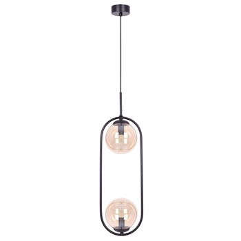 Kulista wisząca lampa Venta K-5121 Kaja kule balls bursztynowe czarne