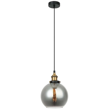 Skandynawska LAMPA wisząca CARDENA MDM-4330/1 GD+SG Italux szklana OPRAWA kula ball ZWIS loftowy przydymiony