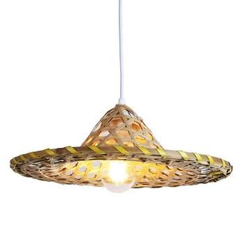 Pleciona lampa zawieszana Boho ABR-LWBRA Abruzzo do jadalni beżowa
