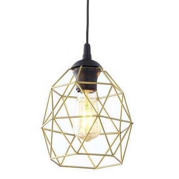 Lampa wisząca druciany klosz Galaxy 3456 TK Lighting metalowa czarna złota