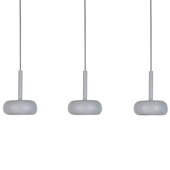 Potrójna wisząca lampa Otto 3 41398 owalna ceramiczna szary