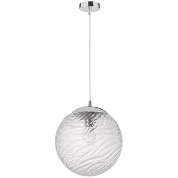 Wisząca LAMPA loftowa ARENAS LE41874 Luces Exclusivas szklana OPRAWA kula ZWIS wzorki przezroczyste chrom