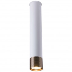 Metalowa lampa sufitowa EIDO 0353 okrągła tuba downlight patyna biały