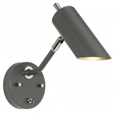 LAMPA ścienna QUINTO QUINTO1-GPN Elstead metalowa OPRAWA kinkiet industrialny szary polerowany nikiel