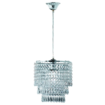 Wiszący żyrandol do salonu ORIENT R1147-06 chrom przezroczysty