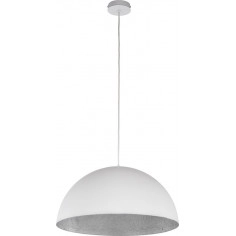 LAMPA wisząca SFERA 30584 Sigma metalowa kopuła zwis biały srebrny