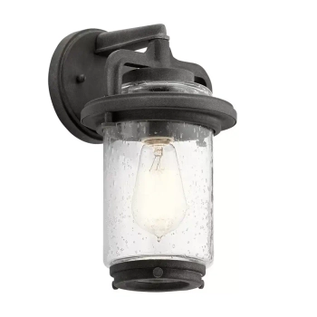 Szklany kinkiet ścienny ANDOVER QN-ANDOVER-S do ogrodu retro IP44 cynk