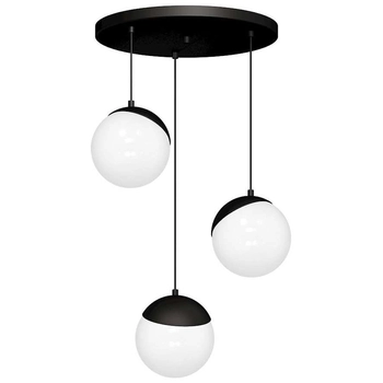 LAMPA wisząca SFERA MLP8868 Milagro loftowa OPRAWA metalowa ZWIS kaskada szklane kule balls czarne białe