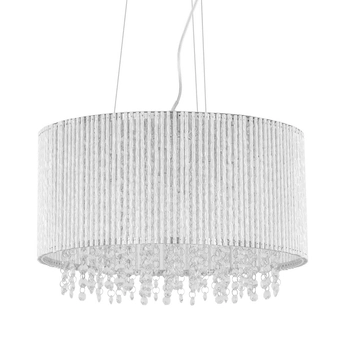 Lampa wisząca z kryształami Anabella P0207-07D-F4QL Italux okrąg srebrny przezroczysty