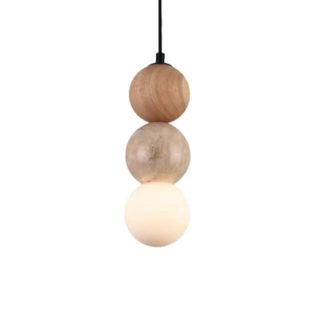 Wisząca lampa ALICE brązowa czarna P0664 1xG9 kulista