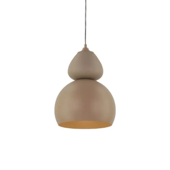 Ceramiczna lampa wisząca Tigali beżowa 5241 1xE27 kopułowa