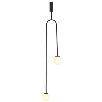 Wisząca lampa loftowa Loop ST-8928S black Step szklane kule nad stół czarna