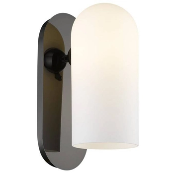 Ścienna LAMPA loft SEOUL  W01773BK Cosmolight tuba szklany kinkiet do przedpokoju czarny