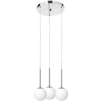 Wisząca LAMPA modernistyczna LAMIA 11036303 Kaspa szklana ORPAWA kaskada ZWIS kule balls chrom białe