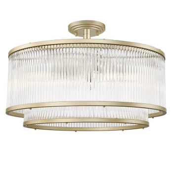 Natynkowa lampa glamour Sergio sufitowa do holu złota