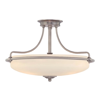 Sufitowa lampa Griffin QZ-GRIFFIN-SFM-C Quoizel biały polerowany chrom