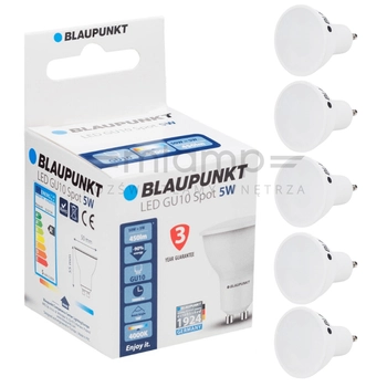 Żarówka ledowa Blaupunkt 80639 5W 5 sztuk metalowa biała 