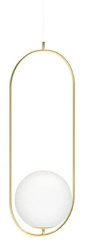 Wisząca lampa Coco AZ4981 szklana ball kula zwis złota 
