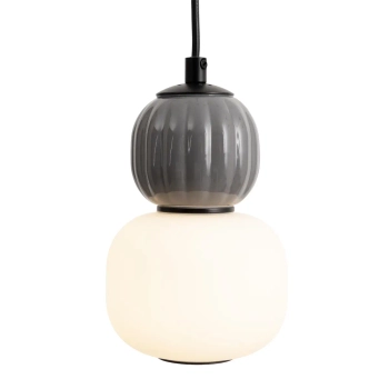 Szklana wisząca lampa Modern P0626 LED 5W 3000K kula ciemny szary