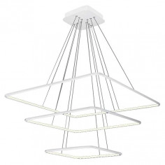 LAMPA wisząca NIX WHITE ML515 Milagro OPRAWA futurystyczna LED 117W 3000K kwadratowe ramki biała