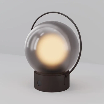 Przenośna lampa ogrodowa kula Elyra przydymiona brązowa O167TL-L3BRK 3W 3000K IP54