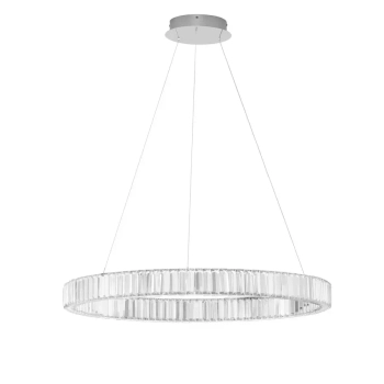 Pokojowy żyrandol ledowy BAUTA LE42916 kryształki 47W 3500K srebrne