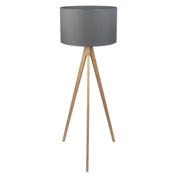 Lampa stojąca do salonu Treviso 5040 TK Lighting drewniana grafitowa