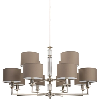 Klasyczny żyrandol Artu ART-ZW-12 (N) nad stół nikiel brązowy