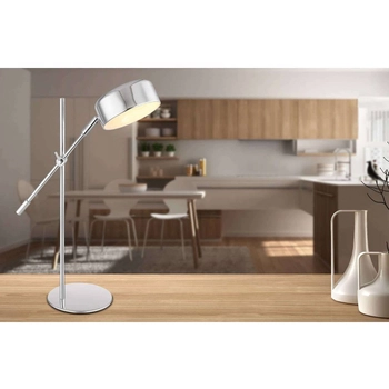 Stołowa LAMPA regulowana GIANNA 24099TC Globo biurkowa LAMPKA do gabinetu chrom