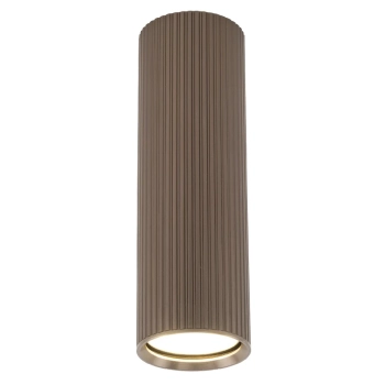 Sufitowa lampa do salonu Tune 11028 ryflowana tubka brązowy
