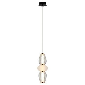 Szklana lampa zawieszana Gastel PND-74937-3-BK LED 16W 3000K biały złoty