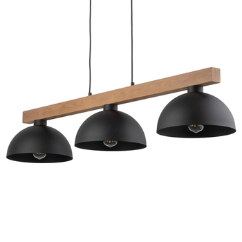 Potrójna lampa wisząca Oslo 4710 TK Lighting drewniana czarna