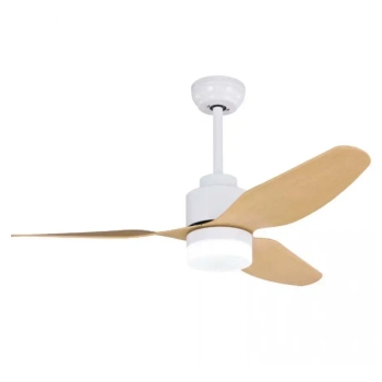 Wentylator sufitowy ledowy 19130 LED 18W CCT drewniana biała